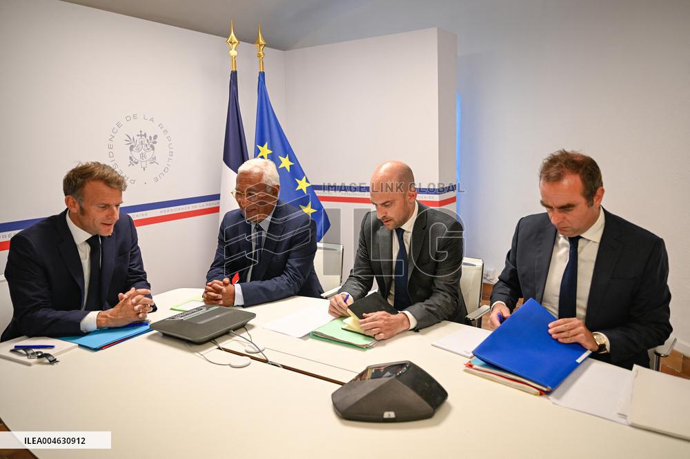 Video Conference Between European Heads of State - Bormes-les-Mimosas