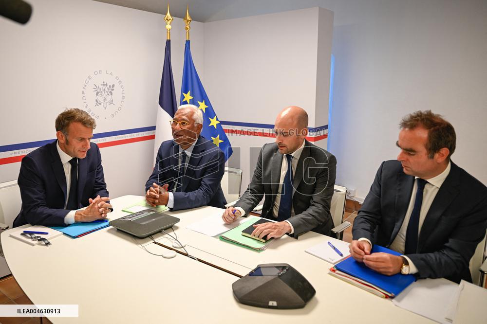 Video Conference Between European Heads of State - Bormes-les-Mimosas