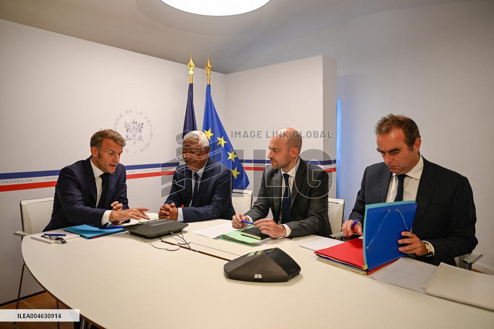 Video Conference Between European Heads of State - Bormes-les-Mimosas