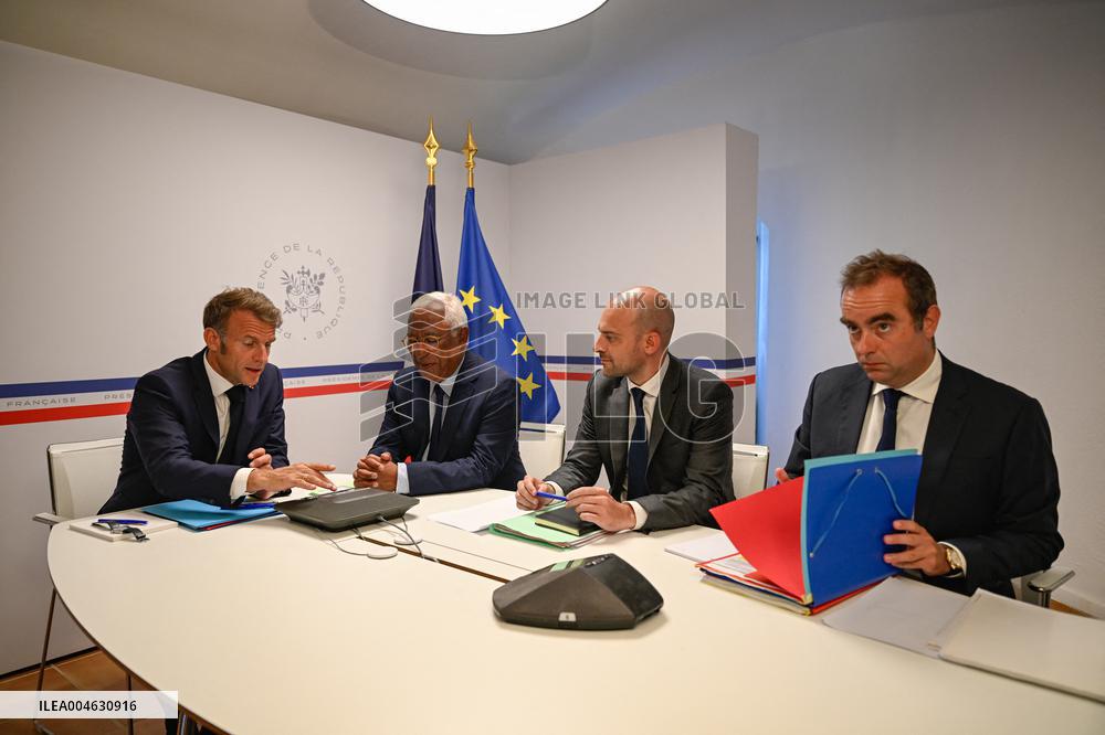 Video Conference Between European Heads of State - Bormes-les-Mimosas