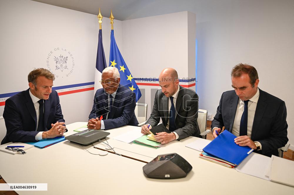 Video Conference Between European Heads of State - Bormes-les-Mimosas