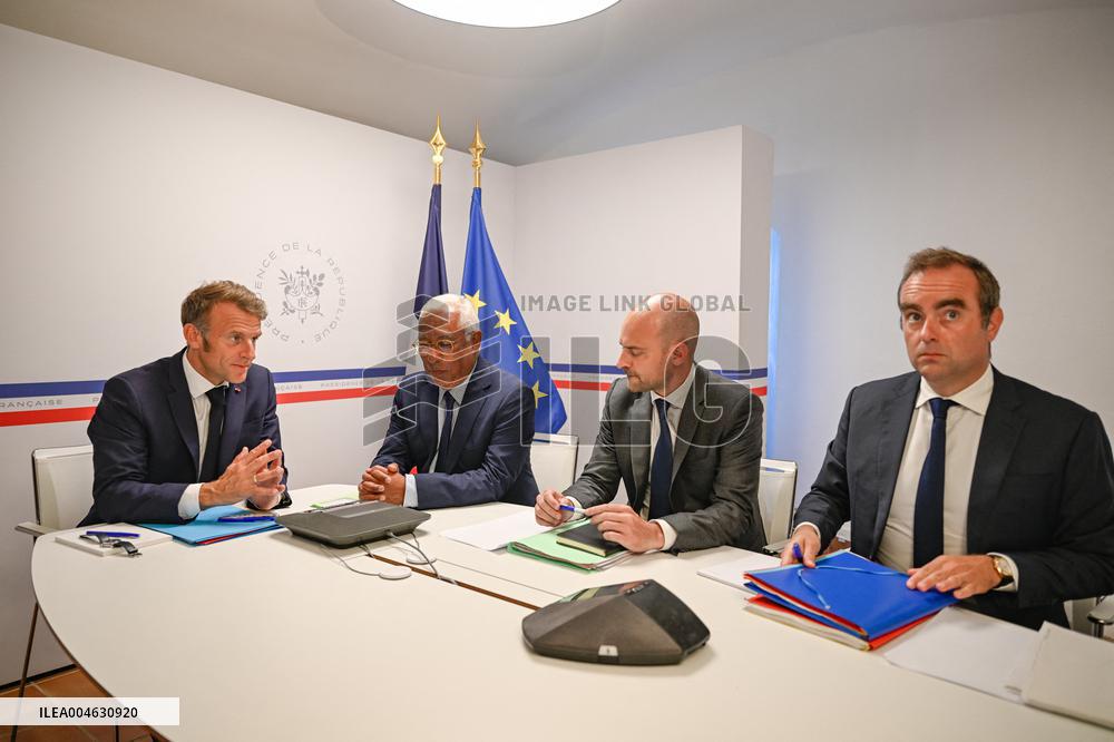 Video Conference Between European Heads of State - Bormes-les-Mimosas