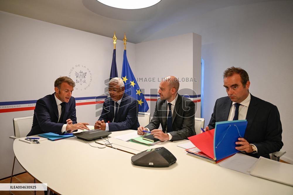 Video Conference Between European Heads of State - Bormes-les-Mimosas