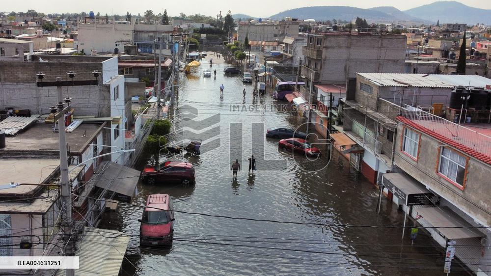 Valley of Mexico Flooded Due The Heavy Rains - Mexico