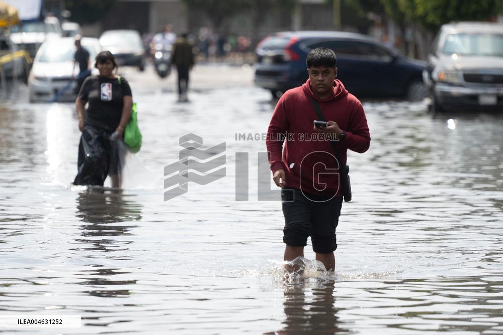 Valley of Mexico Flooded Due The Heavy Rains - Mexico