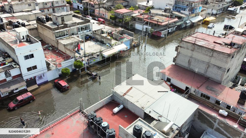 Valley of Mexico Flooded Due The Heavy Rains - Mexico