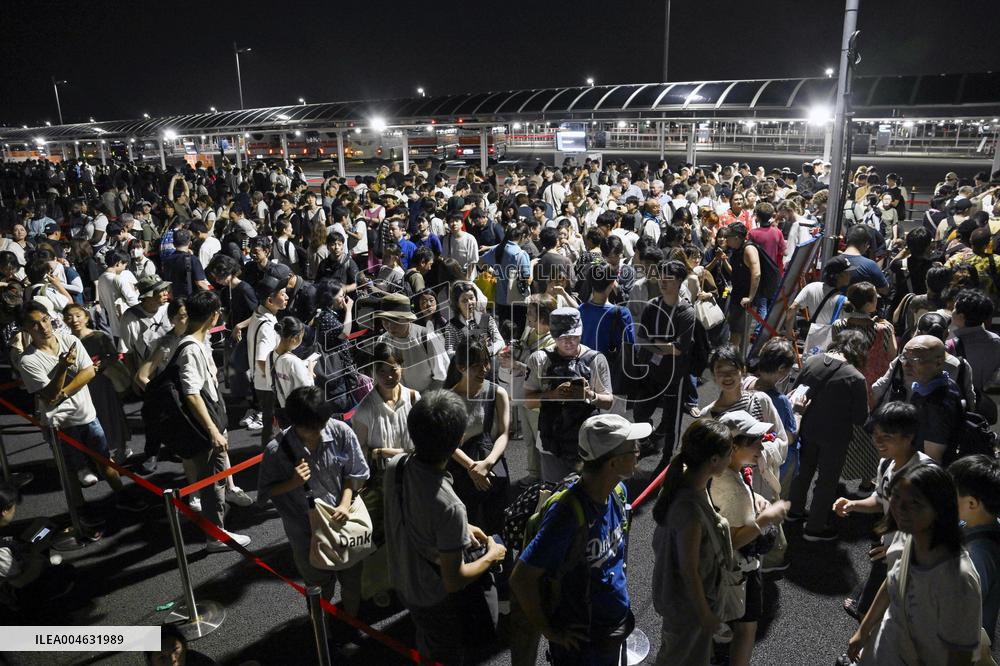 Osaka expo after subway disruption