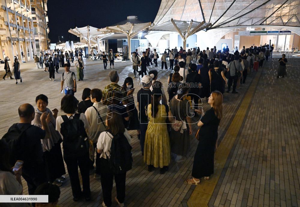 Osaka expo after subway disruption