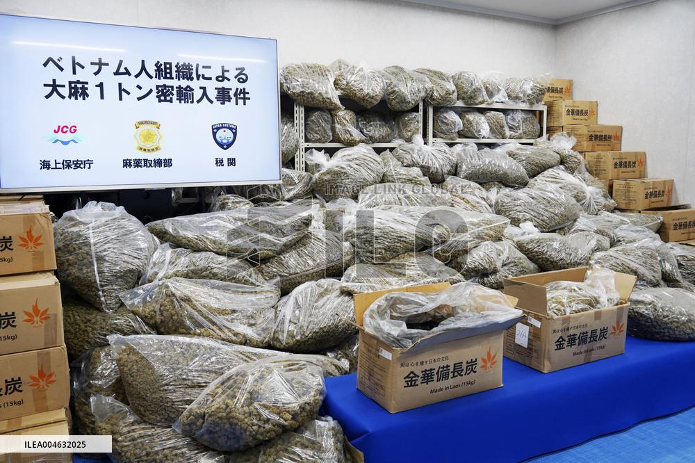 Seized cannabis in Tokyo