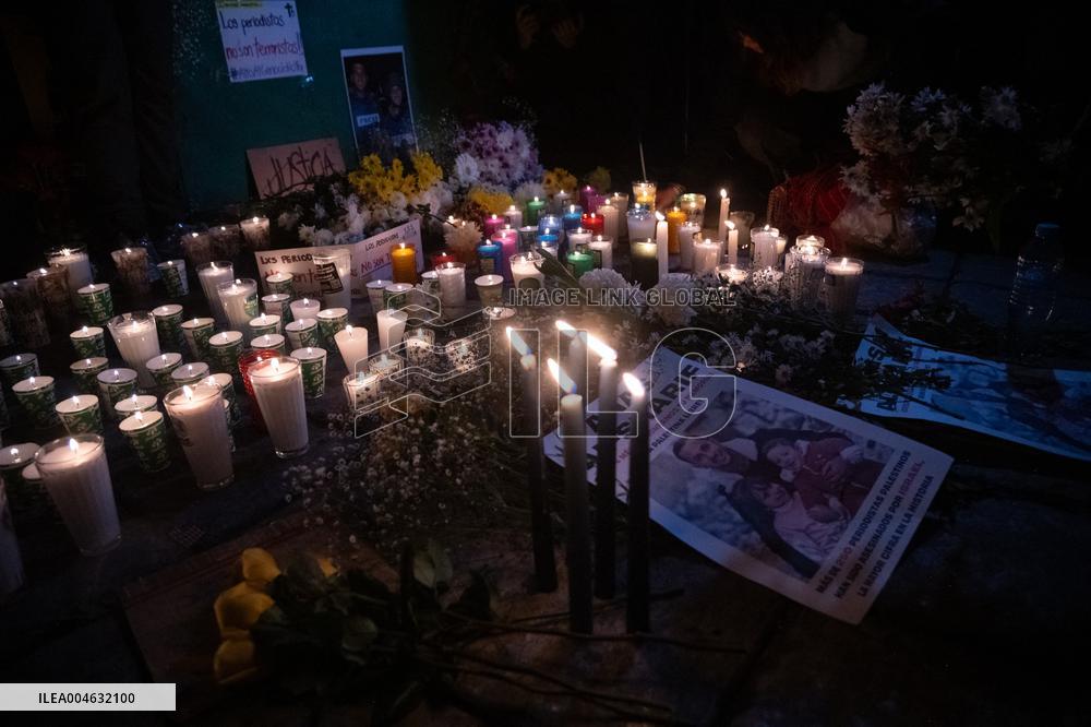 Vigil To Demand Justice For Palestinian journalists Killed In Gaza - Mexico