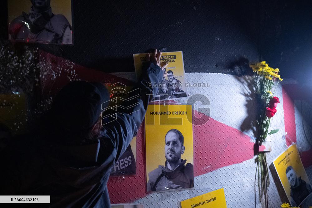 Vigil To Demand Justice For Palestinian journalists Killed In Gaza - Mexico