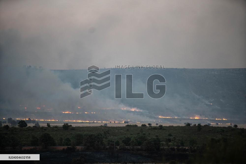 Forest Fires Continue to Burn in Northern Spain