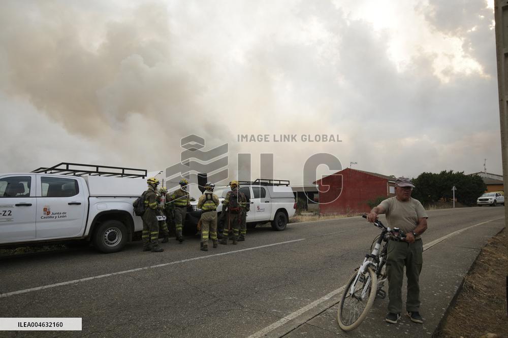 Forest Fires Continue to Burn in Northern Spain