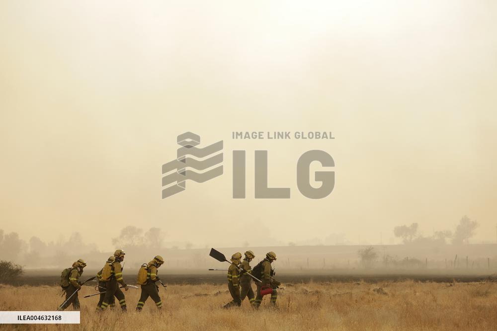 Forest Fires Continue to Burn in Northern Spain