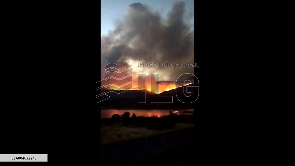 Spain: Lightning-Sparked Wildfire Rages in Jarilla, Extremadura