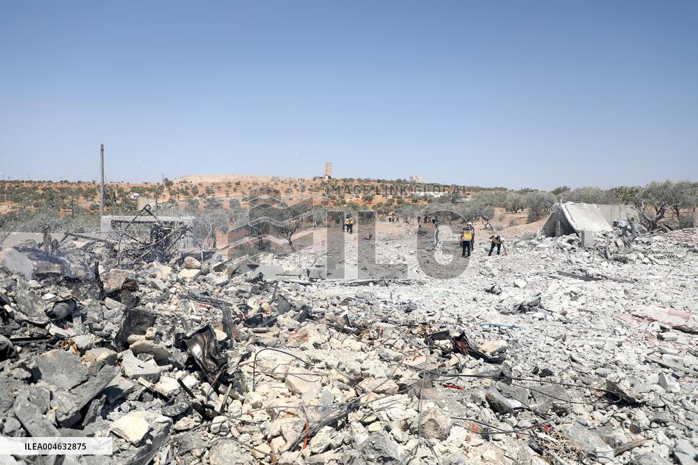 Aftermath of Explosion in Idlib - Syria