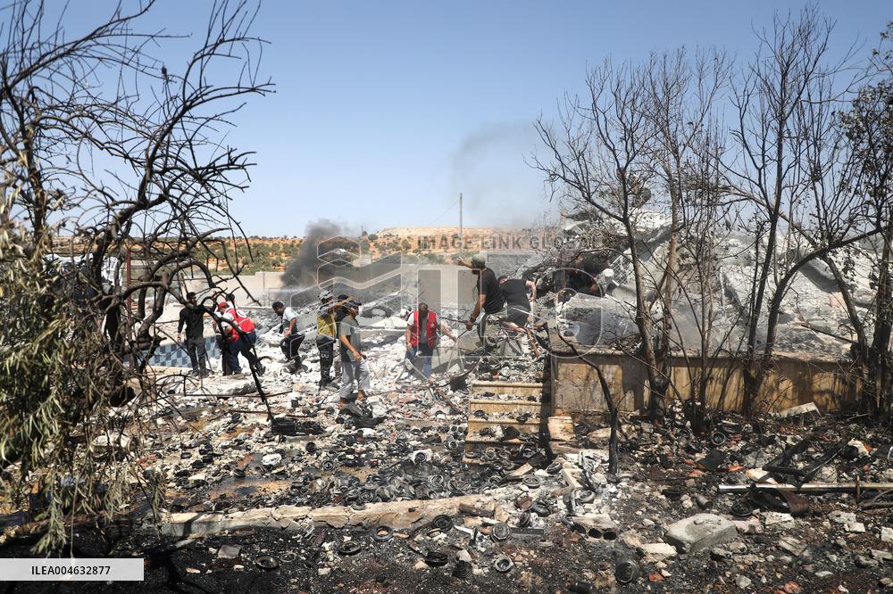 Aftermath of Explosion in Idlib - Syria