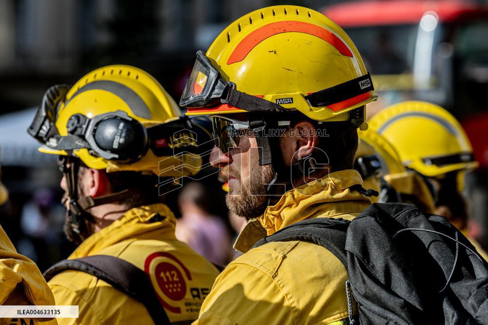 Press Conference by Madrid Forest Firefighters Council - Spain