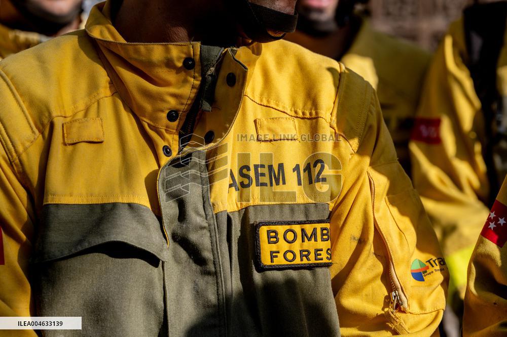 Press Conference by Madrid Forest Firefighters Council - Spain