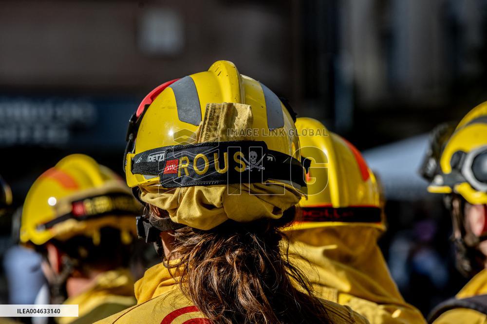 Press Conference by Madrid Forest Firefighters Council - Spain