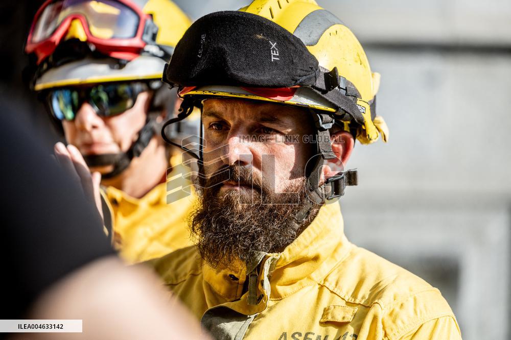 Press Conference by Madrid Forest Firefighters Council - Spain