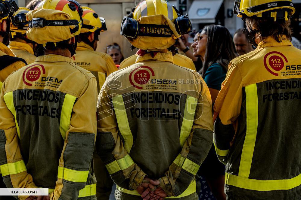Press Conference by Madrid Forest Firefighters Council - Spain