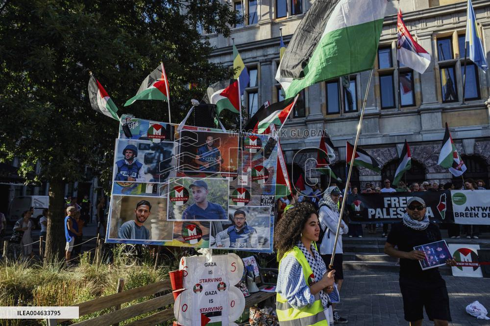 Antwerp Belgium Protest in Solidarity with Gaza - Belgium