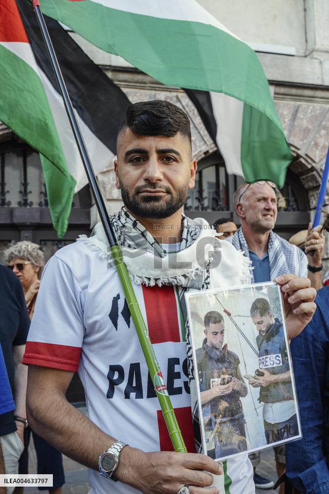 Antwerp Belgium Protest in Solidarity with Gaza - Belgium