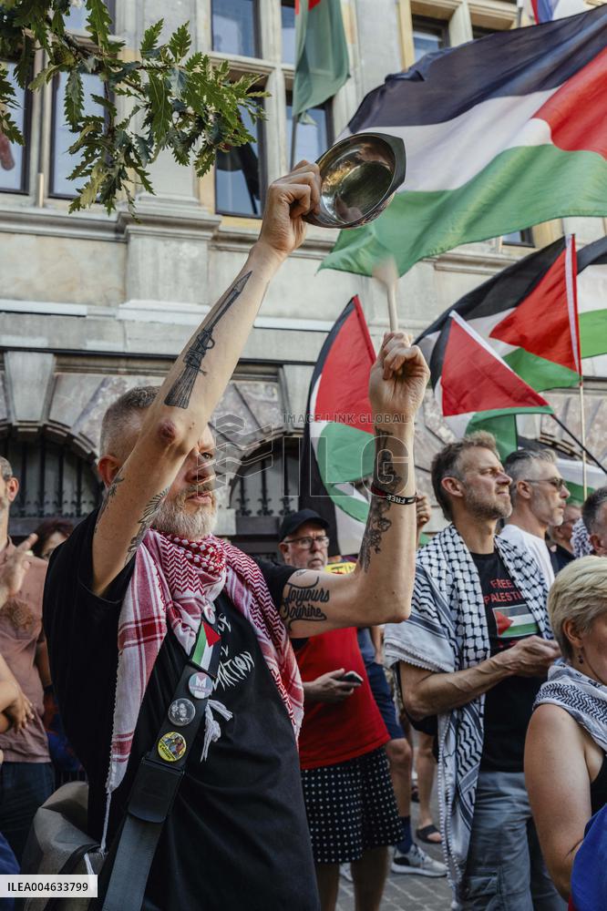 Antwerp Belgium Protest in Solidarity with Gaza - Belgium