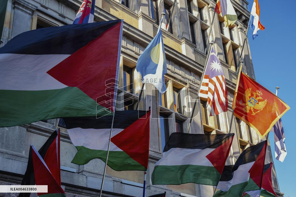 Antwerp Belgium Protest in Solidarity with Gaza - Belgium
