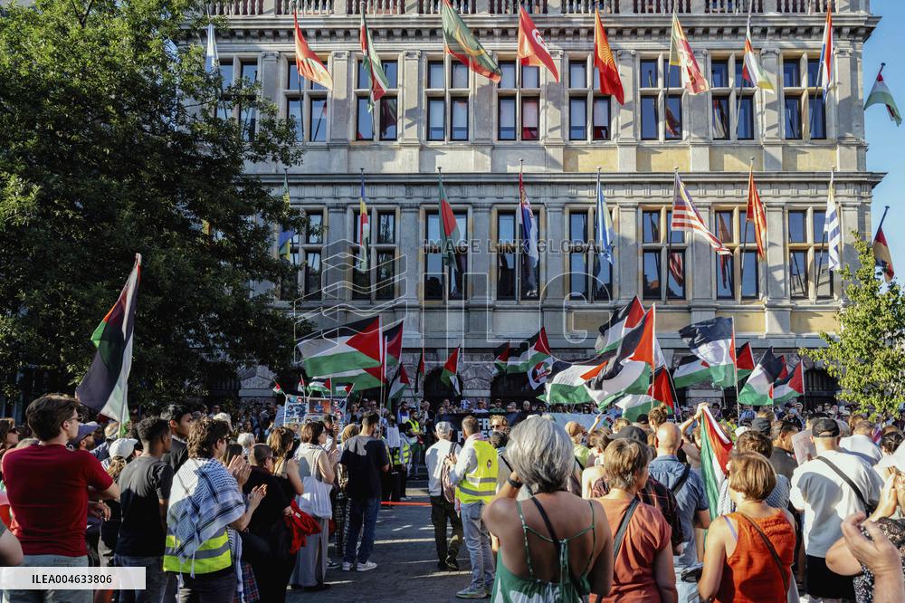 Antwerp Belgium Protest in Solidarity with Gaza - Belgium