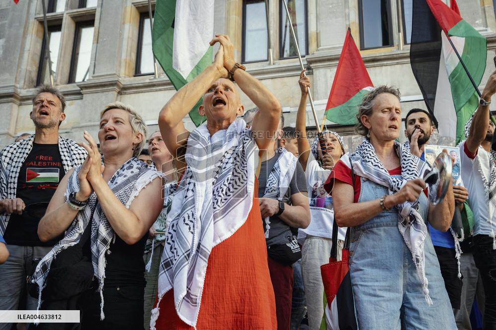 Antwerp Belgium Protest in Solidarity with Gaza - Belgium