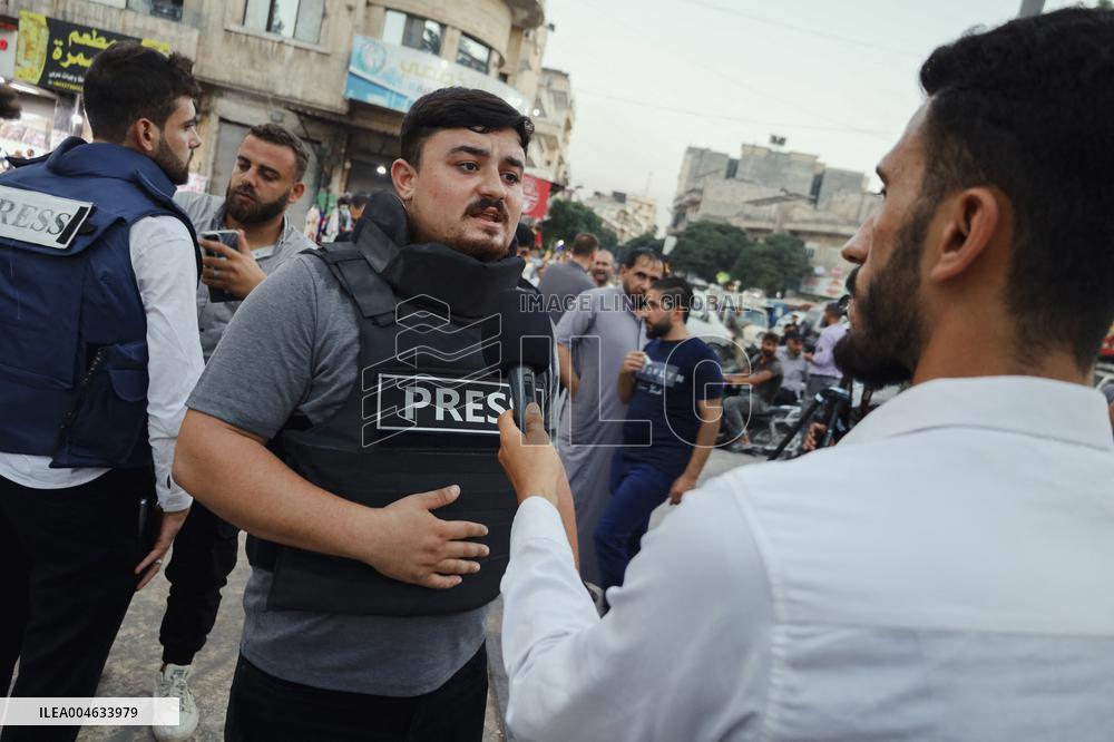 Solidarity with Palestinian Journalists in Idlib - Syria