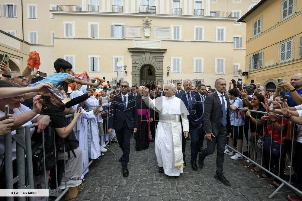 Pope Leo XIV Leads Mass Of The Assumption - Castel Gandolfo