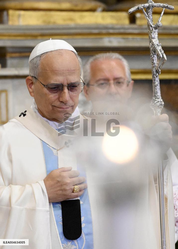 Pope Leo XIV Leads Mass Of The Assumption - Castel Gandolfo
