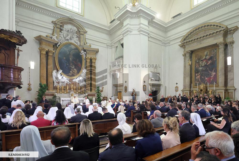 Pope Leo XIV Leads Mass Of The Assumption - Castel Gandolfo