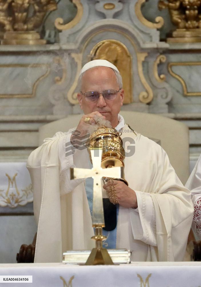 Pope Leo XIV Leads Mass Of The Assumption - Castel Gandolfo