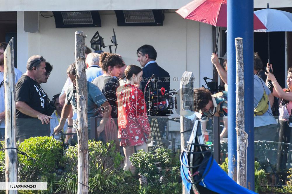 Lily Collins and Ashley Park on Emily in Paris Set in Venice - Italy