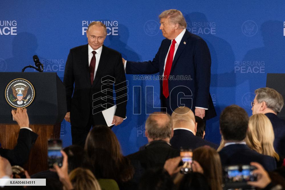 Putin and Trump Summit Press Conference in Anchorage - Alaska