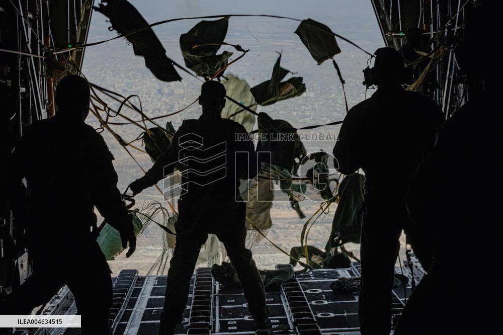 Jordanian Airdrop Aid in Gaza - Gaza