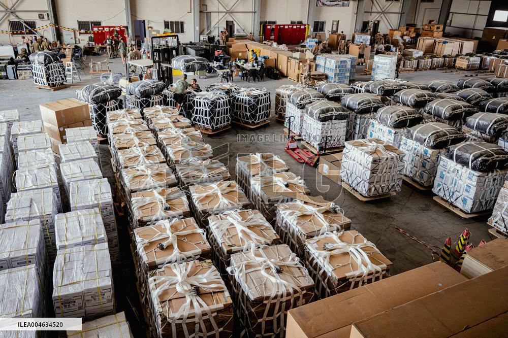 Jordanian Airdrop Aid in Gaza - Gaza