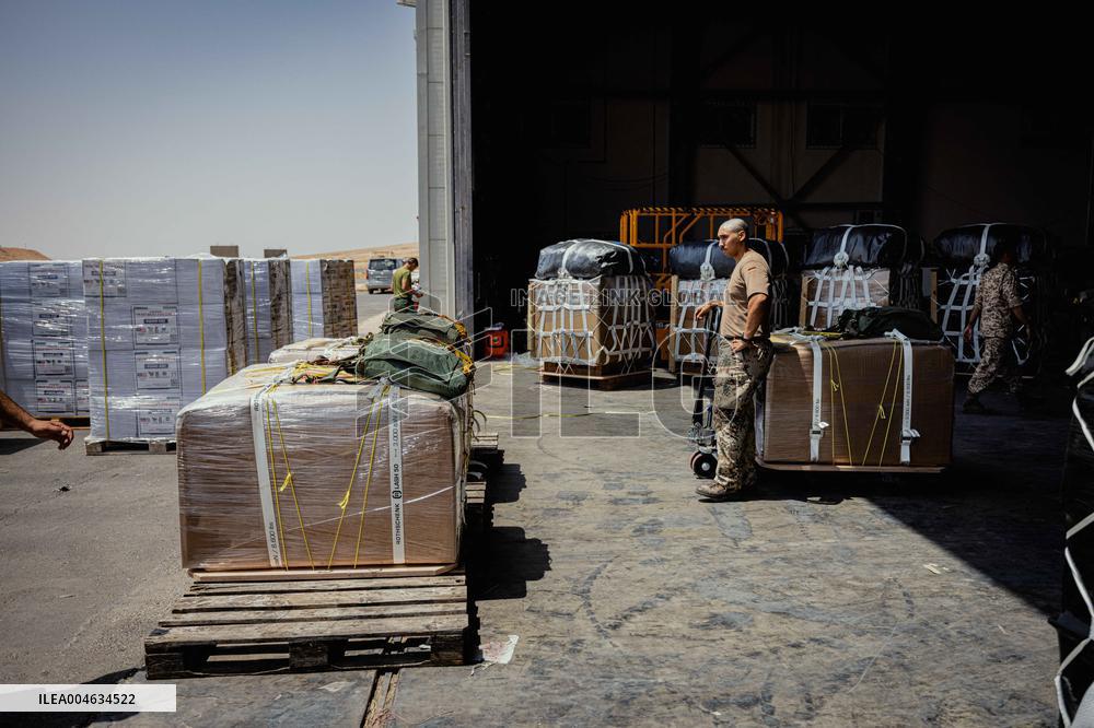 Jordanian Airdrop Aid in Gaza - Gaza