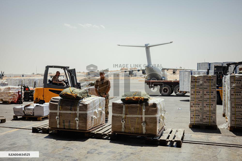 Jordanian Airdrop Aid in Gaza - Gaza