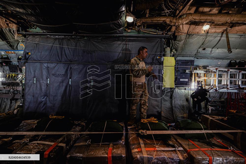 Jordanian Airdrop Aid in Gaza - Gaza