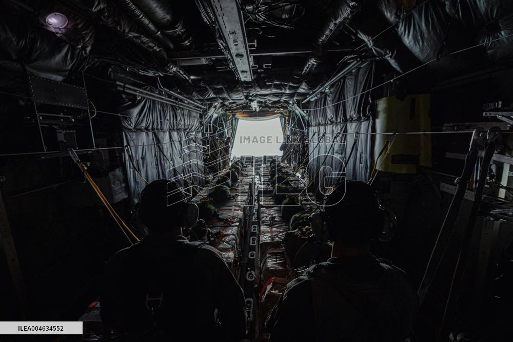 Jordanian Airdrop Aid in Gaza - Gaza
