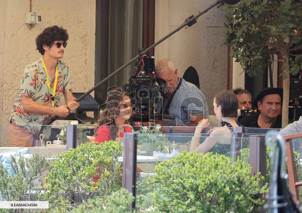 Lily Collins and Ashley Park on Emily in Paris Set in Venice - Italy