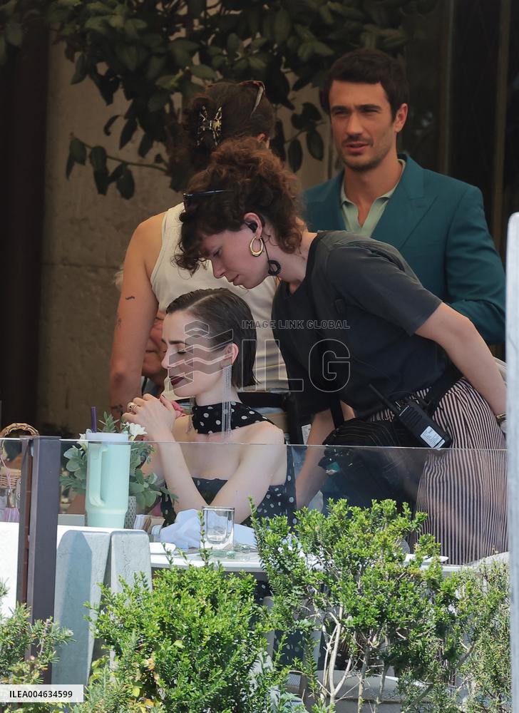Lily Collins and Ashley Park on Emily in Paris Set in Venice - Italy
