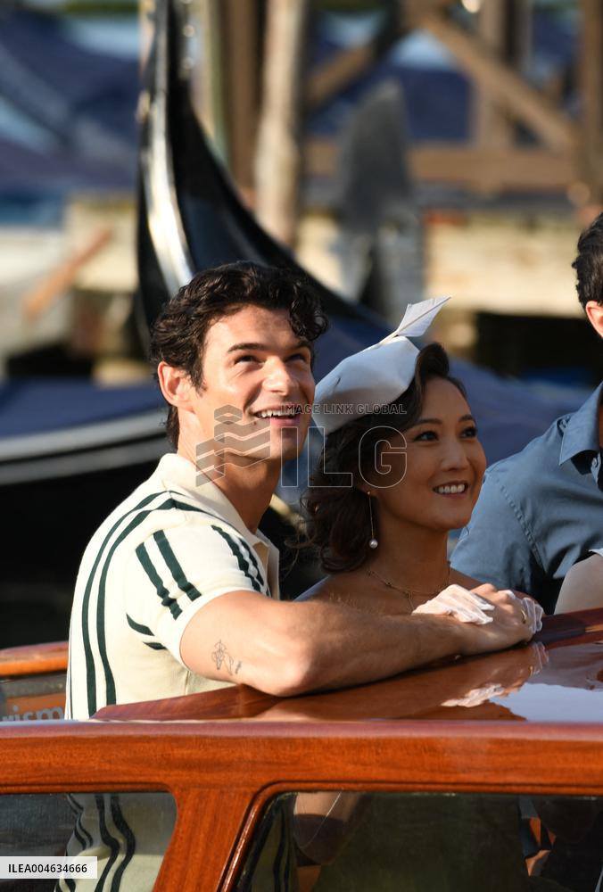 Lily Collins and Cast on Emily in Paris Set in Venice - Italy