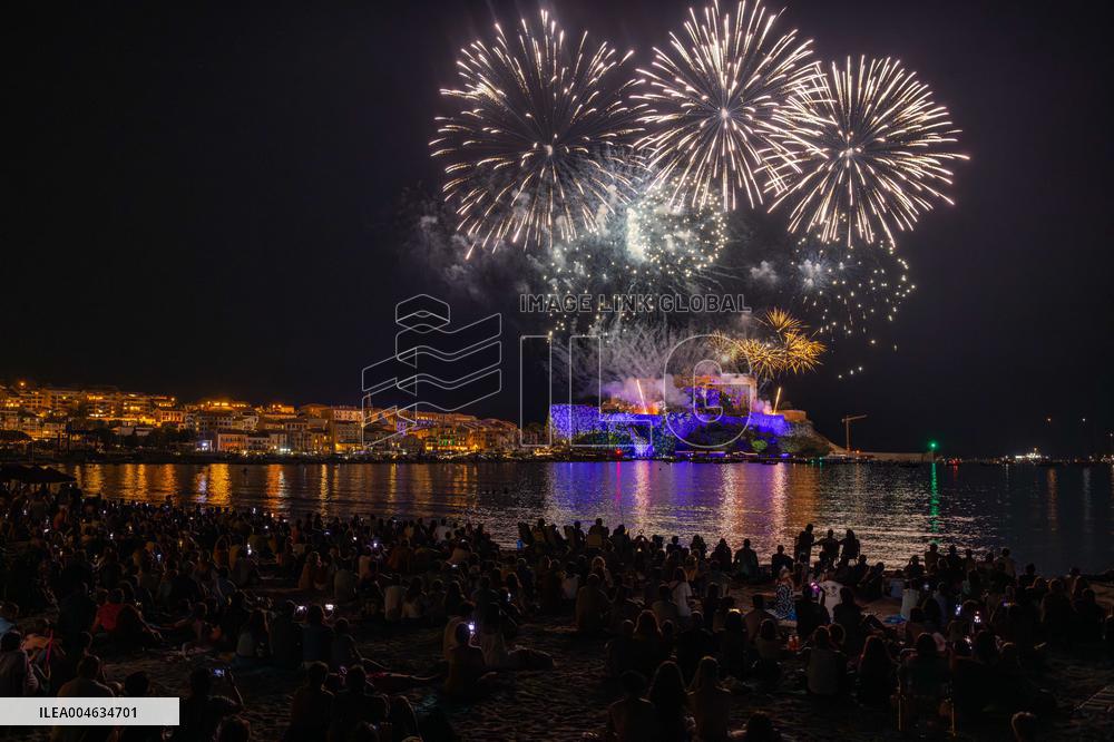 August 15th fireworks in Calvi - France