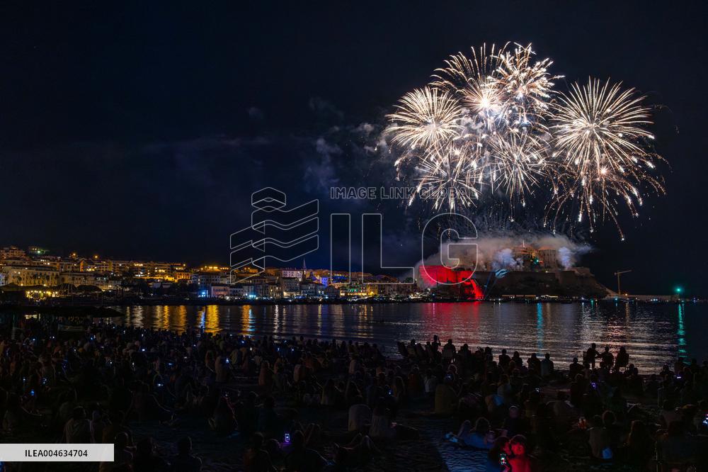 August 15th fireworks in Calvi - France